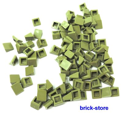 LEGO olivegrün / grün 1x1 Dachsteine, Schrägsteine / 100 Stück
