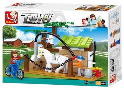 Sluban Town Farm Set M38-B0557 Bauernhof Pferde Stall