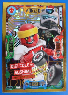 LEGO® Ninjago Trading Card Game Limitierte Karte Nr. LE24 Digi Cole vs. Sushimi