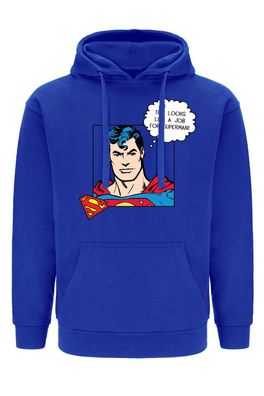Herren Kapuzenpullover Hoodie Superman 037 DC Blau