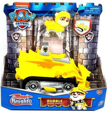 Paw Patrol Rescue Knights Rubbel Deluxe Vehicle