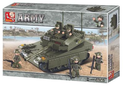 Sluban WWII Army Set M38-B0305 Militär Tank / Panzer mit 5 Figuren