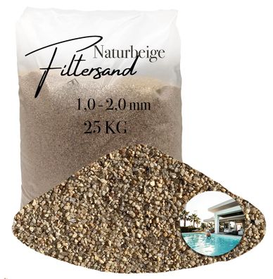 Aquagran® Filtersand beige 25 kg Filterkies natürlicher Pool Filter 1,0-2,0 mm