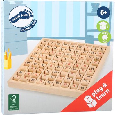 Small Foot 11059 Multiplizier-Tabelle Spielzeug aus Holz