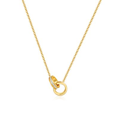 Women's Clavicle Chain Link Pendant Titanium Steel Necklace
