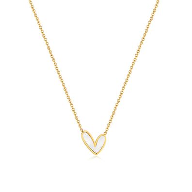 Love Fritillary Pendant Clavicle Chain Set High-Grade Titanium Steel Necklace For