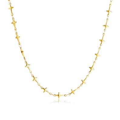 Metallic Pendant Choker Asterism High-Grade Titanium Steel Necklace For Women