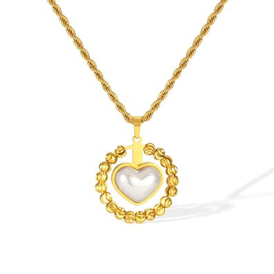 Light Luxury Love Pendant Stainless Steel Necklace