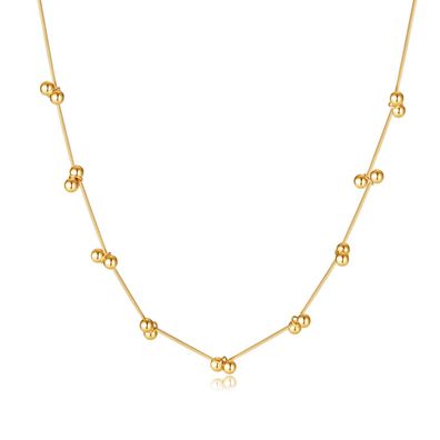 Temperament Round Beads Light Luxury High-Grade Titanium Steel Necklace For Women