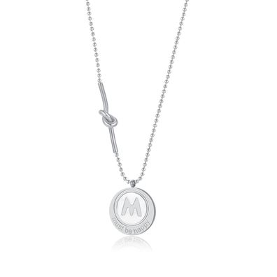 Letter Pendant Light Luxury High-Grade Titanium Steel Necklace For Women