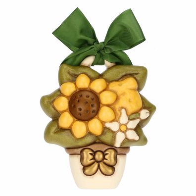 THUN 'Dekoform mit Sonnenblume und Zitrone aus Keramik, mittel'