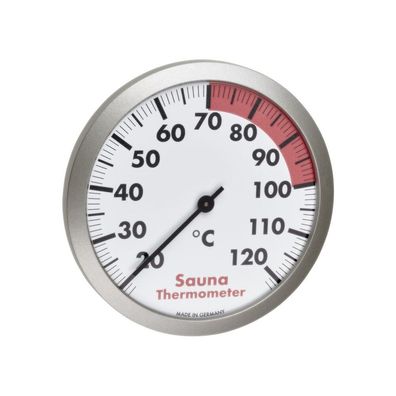 TFA - Analoges Sauna-Thermometer 40.1053.50 - silber/ weiß