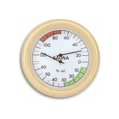 TFA - Analoges Sauna-Thermo-Hygrometer mit Holzrahmen 40.1006 - natur