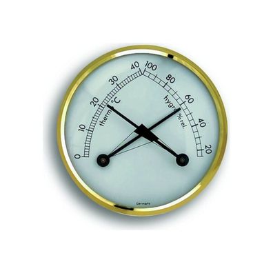 TFA - Analoges Thermo-Hygrometer Klimatherm 45.2006 - gold/ weiß