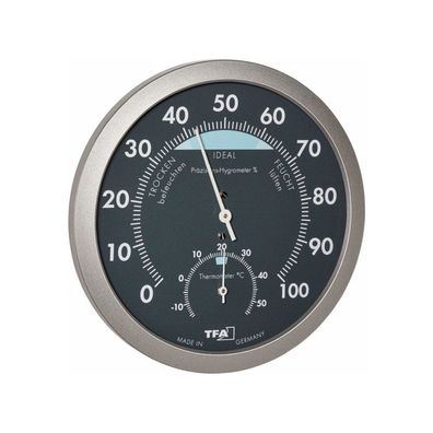 TFA - Analoges Thermo-Hygrometer 45.2043.51 - silber/ schwarz