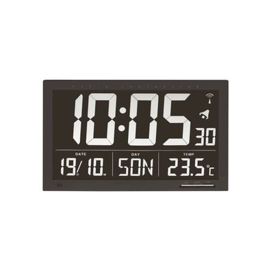 TFA - Digitale XL-Funkuhr mit Temperatur 60.4505 - schwarz
