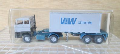Wiking 1:87 20ft Container Lastzug "VAW CHEMIE" in OVP