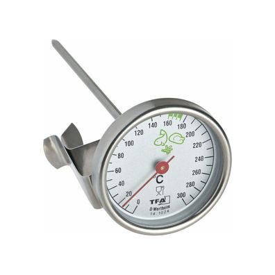 TFA - Analoges Fett-Thermometer aus Edelstahl 14.1024 - silber