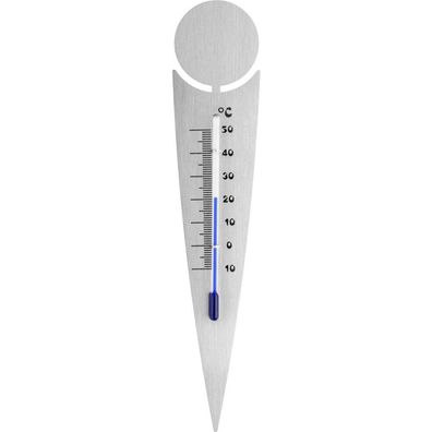 TFA - Analoges Blumentopf-Thermometer BLOOMY 12.2056.60 - silber