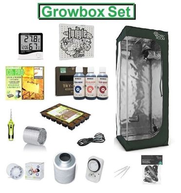 Growbox Komplettset Set 60x60x160cm Gewächshaus Zuchtzelt Pflanzenzelt Indoor
