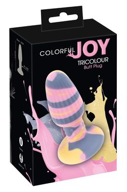 Anal Plug Silikon Butt Lila Erotik Joy Triple Colour Butt Plug