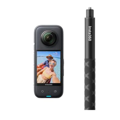 Insta360 - Actionkamera X3 - Bundle mit Selfie-Stick 23-114 cm