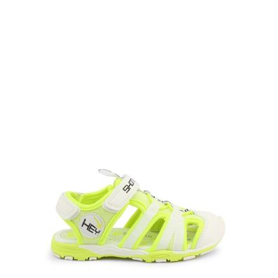 Shone - Schuhe - Sandalette - 3315-035-WHITE-YELLOW - Kinder - white, yellowgreen