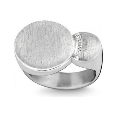 QUINN - Ring - Damen - Silber 925 - Wess. (H) / piqué - Weite 60 - 0210848