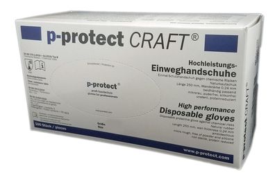 CRAFT p-protect Hochleistungs Einweghandschuh Naturlatex