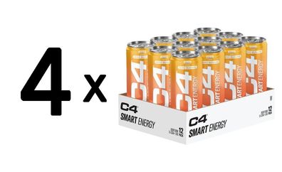 4 x C4 Smart Energy, Mango - 12 x 330 ml.