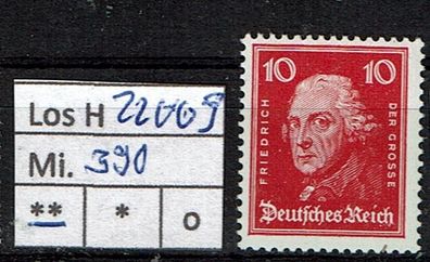 Los H22009: Deutsches Reich Mi. 390 * *