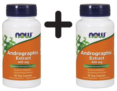 2 x Andrographis Extract, 400mg - 90 vcaps