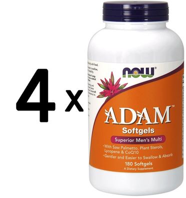 4 x ADAM Multi-Vitamin for Men - 180 softgels