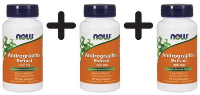 3 x Andrographis Extract, 400mg - 90 vcaps