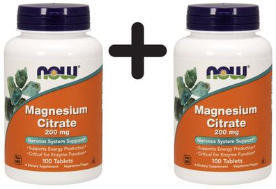 2 x Magnesium Citrate, 200mg - 100 tablets