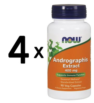 4 x Andrographis Extract, 400mg - 90 vcaps