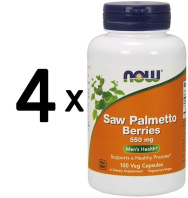 4 x Saw Palmetto Berries, 550mg - 100 vcaps