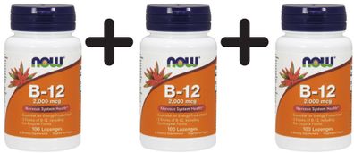 3 x Vitamin B-12, 2000mcg - 100 lozenges