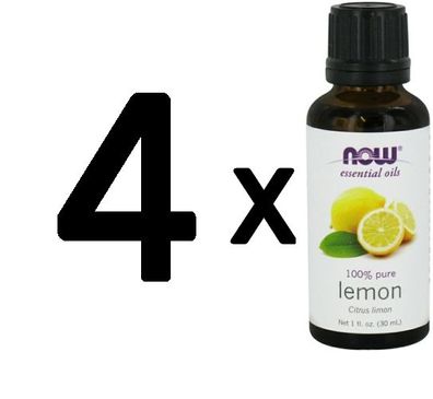 4 x Essential Oil, Lemon Oil - 30 ml.