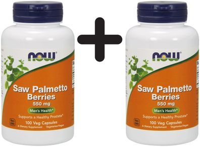 2 x Saw Palmetto Berries, 550mg - 100 vcaps