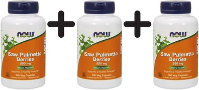 3 x Saw Palmetto Berries, 550mg - 100 vcaps