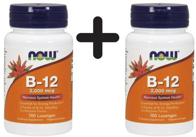 2 x Vitamin B-12, 2000mcg - 100 lozenges