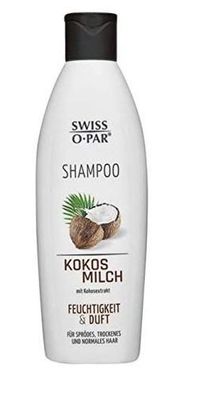Swiss-o-par Kokos und Milch Shampoo, 250ml - Luxuriöse Haarpflege