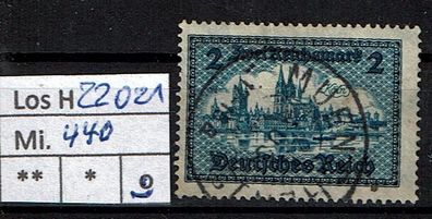 Los H22021: Deutsches Reich Mi. 440, gest.