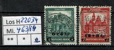 Los H22034: Deutsches Reich Mi. 463/64, gest.