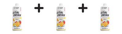 3 x Best Body Nutrition Vital Drink Zerop (1000ml) Brazilian Sun