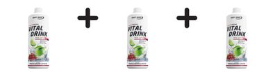 3 x Best Body Nutrition Vital Drink Zerop (1000ml) Lingonberry Lime