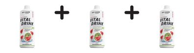 3 x Best Body Nutrition Vital Drink Zerop (1000ml) Watermelon