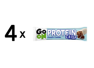 4 x Go On Nutrition Protein Crisp Bar (24x50g) Cookies and Caramel