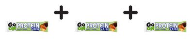 3 x Go On Nutrition Protein Crisp Bar (24x50g) Peanut and Caramel
